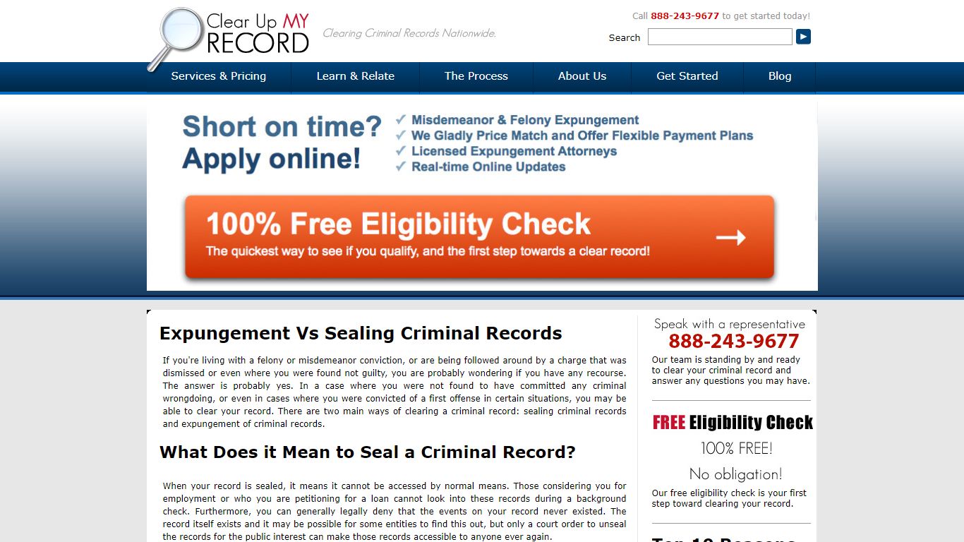 Expungement Vs Sealing Criminal Records - ClearUpMyRecord.com